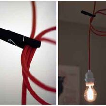 Eléctrica Ramblas bombillo y cable naranja